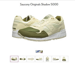 限5/5.5/6码：saucony 圣康尼 Originals Shadow 5000 男款复古跑鞋