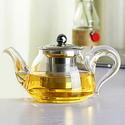 金镶玉 玻璃茶壶  如意壶  耐热玻璃防爆茶壶高硼硅凉水壶 *3件
