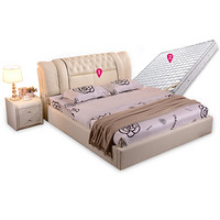 JIAN SHU BAO 健舒宝 皮艺双人床+床垫组合 1.8*2m