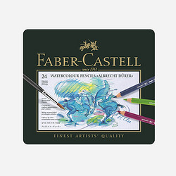 FABER-CASTELL 辉柏嘉 绿铁盒水溶彩铅 24色 