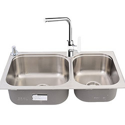 KOHLER 科勒 K-72829T-2S-NA+K-99175T-4-CP 丽斯780mm双槽套餐 