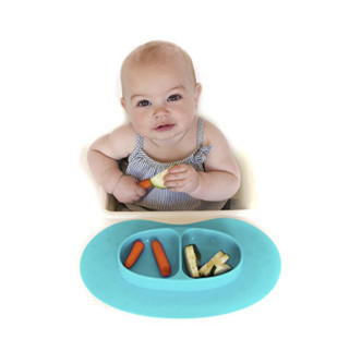Nuby 努比 儿童餐具 硅胶分隔吸力餐盘