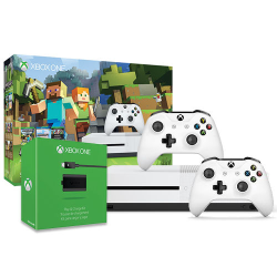 Microsoft 微软 Xbox One S 500GB《Minecraft》限定版+额外手柄+充电配件