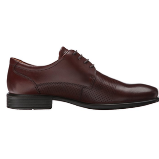 ecco 爱步 Cairo Perforation 男士休闲皮鞋 Rust Perforated 40