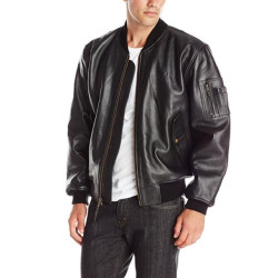 ALPHA INDUSTRIES MA-1 男士真皮飞行员夹克