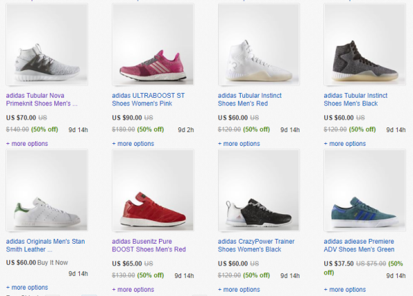 夏日年中特卖季：ebay 卖家adidas_official 精选运动鞋、休闲鞋