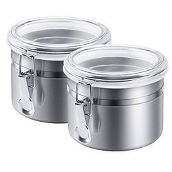 UZIPAL 不锈钢储物罐密封罐  0.75L+0.75L 两个装