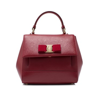 Salvatore Ferragamo 菲拉格慕 Carrie 女士十字纹牛皮手提包