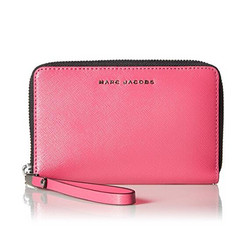 MARC JACOBS 女士十字纹牛皮手机腕包/钱包