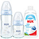 京东PLUS会员：NUK 宽口径玻璃奶瓶套装 120ml玻璃奶瓶+240ml玻璃奶瓶+450ml奶瓶清洗液 *2件