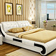中派 床卧室双人软皮床 1.8*2米 床+床垫+床头柜1个