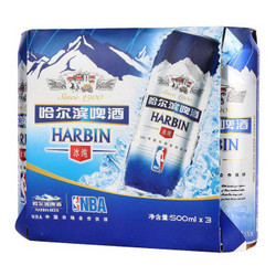 哈尔滨啤酒 冰纯 500mL*3罐
