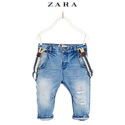 ZARA 03337518427 童装 牛仔背带裤