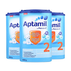 Aptamil 爱他美 婴儿配方2段奶粉 德国版 800g*3罐装