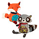 B.toys 会说话的小狐狸+会说话的浣熊 毛绒玩具组合