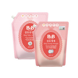B&B 保宁 纤维洗涤剂 香草味 1300ml+纤维柔顺剂 柔和香 1300ml