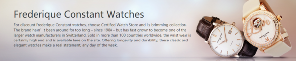 海淘活动：CERTIFIED Watch Store FREDERIQUE CONSTANT 精选腕表促销