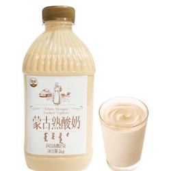 雪原 蒙古熟酸奶 风味酸乳 1kg  *8件 +凑单品