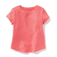 Old Navy 433025Z 女幼童纯棉花卉短袖T恤