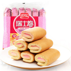 盼盼 瑞士卷 草莓味卷式夹心蛋糕 240g