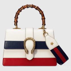 GUCCI 古驰 女士 Dionysus 条纹拼色手提包