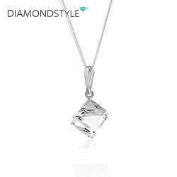 Diamond Style 女士水晶项链立方体项链