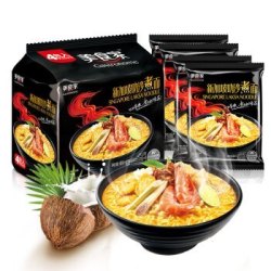 美食家 东南亚风味方便面 新加坡叻沙煮面 152g*4包 四联包 *5件