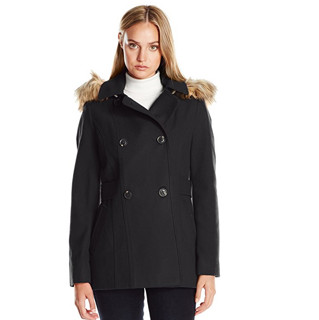 NAUTICA 诺帝卡 Mid-Length Peacoat 女士双排扣羊毛混纺大衣