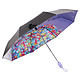  天堂伞 UPF50+自开收全遮光黑胶气球转印三折小黑伞晴雨伞太阳伞 紫色 30138ELCJ　