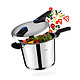 Fissler 菲仕乐 Schnellkochtopf Vitaquick系列 60030006000 多功能压力锅 6L *3件