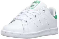 adidas Originals Kids' Stan Smith EL C Fashion Sneaker, White/White/Fairway, 2.5 M US Little Kid