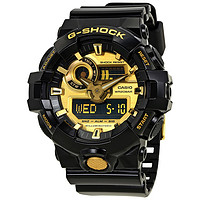 值友专享、淘金V计划：CASIO 卡西欧 G-Shock GA-710GB-1ACR 男款双显运动腕表