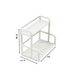 收纳博士 双层大容量厨房置物架