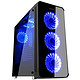 先马（SAMA）守望者 电脑机箱三面钢化玻璃 配3把RGB风扇/支持ATX主板、水冷、背线、长显卡/台式游戏主机箱