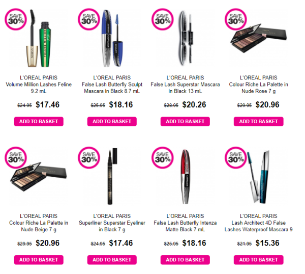 priceline 澳洲海淘 彩妆产品专场促销 含MAYBELLINE、L'OREAL PARIS等