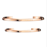 Daniel Wellington CLASSIC CUFF系列 玫瑰金开口情侣手镯 一对