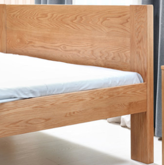 yeswood源氏木语b3701现代简约白橡木床10002000mm