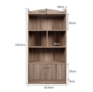 慧乐家 11331 五层双门收纳柜 法国香樟木色