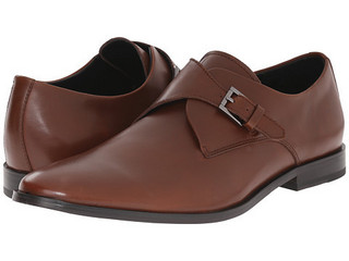 Calvin Klein Norm Leather Monk Strap 男士孟克鞋 棕色