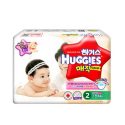 HUGGIES 好奇 3Dplus 金装 2段 女婴纸尿裤  S64片*2包