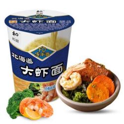 非油炸类桶装速食点心营养粉丝方便面 北海道大虾面1杯装(拍3杯免邮)