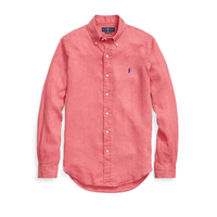 拉夫劳伦Polo Ralph Lauren Ocean-Wash 男士亚麻长袖衬衫