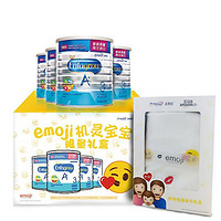 Mead Johnson 美赞臣 安儿宝A+婴儿奶粉 3段 850g*4罐 荷兰版+Emoji儿童纱布浴巾礼盒