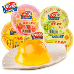 亲亲果冻布丁大果冻果肉果冻办公儿时休闲小零食品包邮200gx10杯