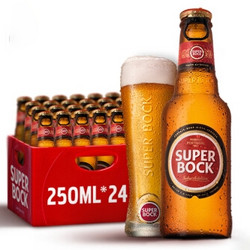 SUPER BOCK 超级波克 经典黄啤 250ml*24瓶+开勒啤酒 250ml*6瓶装