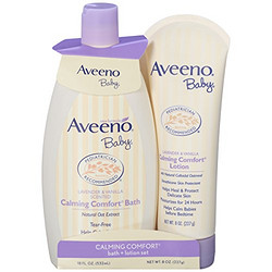 Aveeno Baby Calming Comfort Bath + Lotion Set, 2 Items