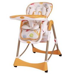 爱音（Aing）儿童餐椅 欧式多功能婴儿餐椅四合一宝宝餐椅可折叠便携C002(C002s) 橘色（适合0~4岁）