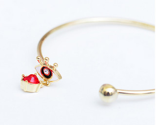 Noonoo Fingers nun heart ball bangle 埃及努恩水神爱心手镯