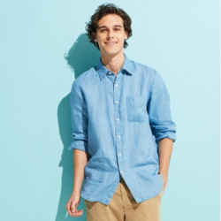 优衣库 UNIQLO 优衣库 183593 男士亚麻长袖衬衫