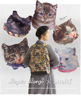 anello x legato largo 猫咪花园 大容量双肩背包 常规版